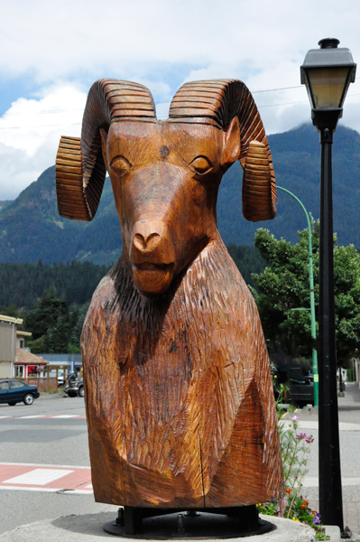 Big Horn sheep carving