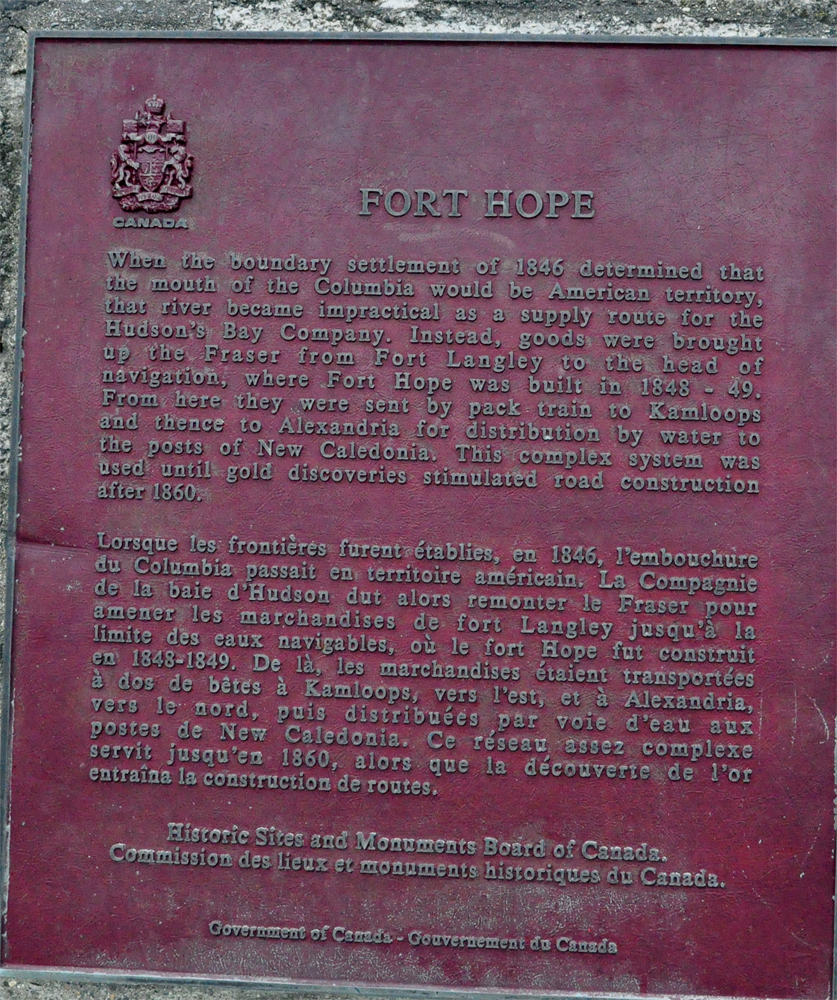 big sign about Fort Hope