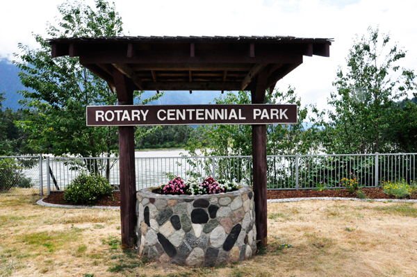Rotary Centennial Park sign