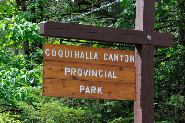 sign: Coquihalla Canyon Provincial Park
