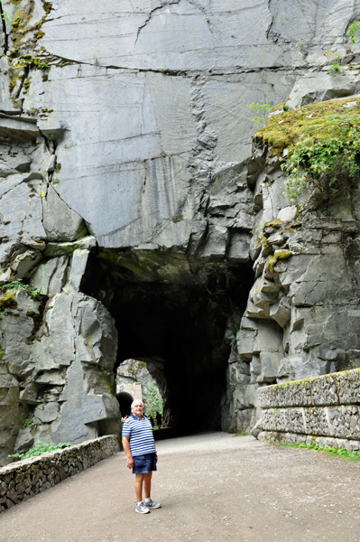 Lee Duquette at tunnel entrance