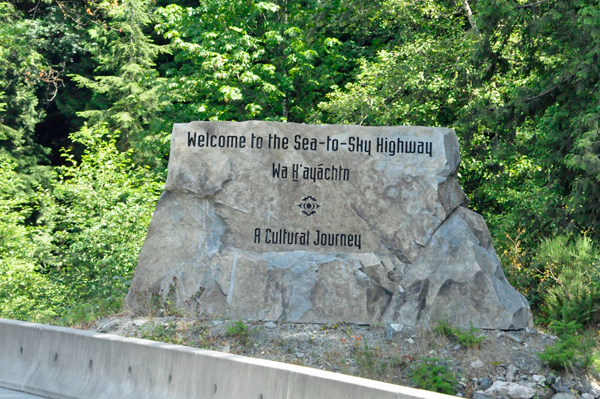 Sea-to-Sky Highway welcome stone