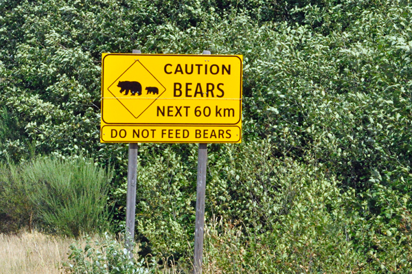 sign: Caution Bears