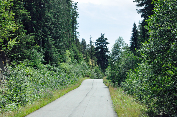 steep and long entry road at Whistler RV Park