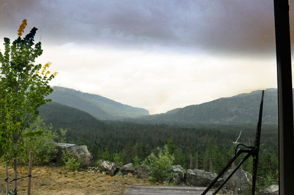 view from inside the RV,