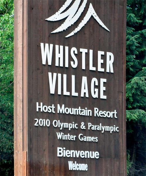 Whistler Village sign