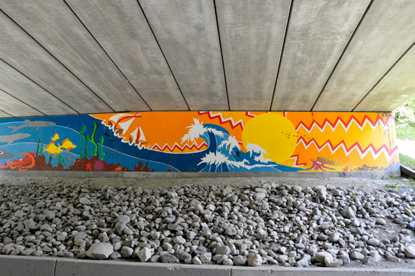 painting under the bridge