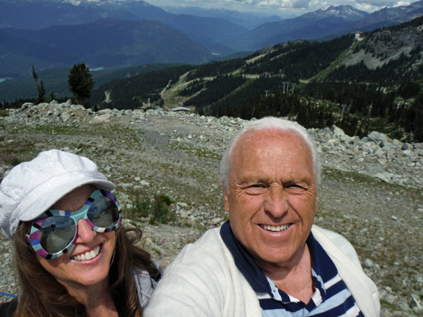 the two RV Gypsies on Blackcomb Mountain