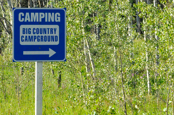 camping sign