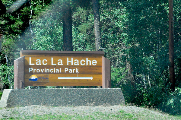 sign: Lac La Hache Provincial Park