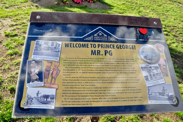 sign: Welcome to Prince George Mr. PG