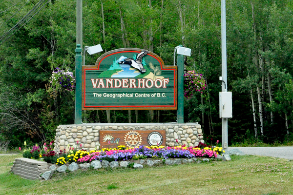 Vanderhoof sign