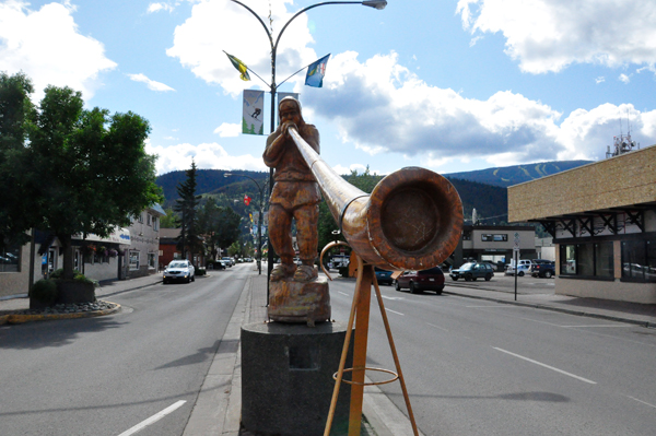 Alpine man statue