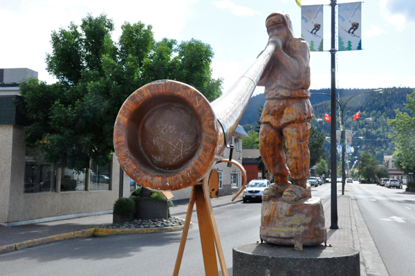 Alpine man statue