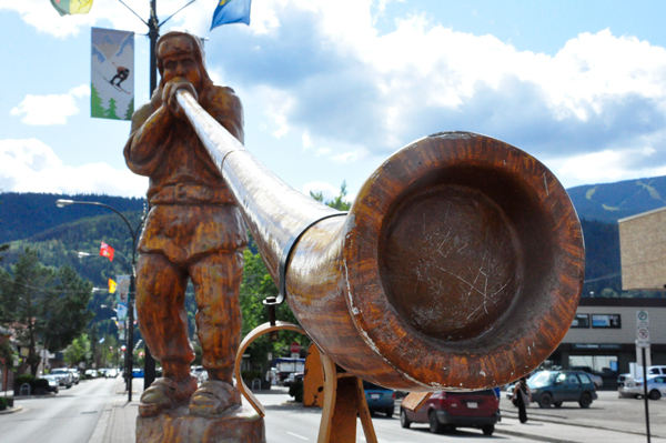 Alpine man statue