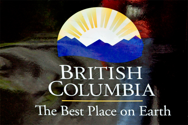 sign: British Columbia: the best place on earth