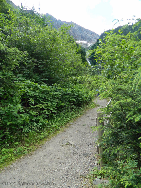 steep trail and one of the falls