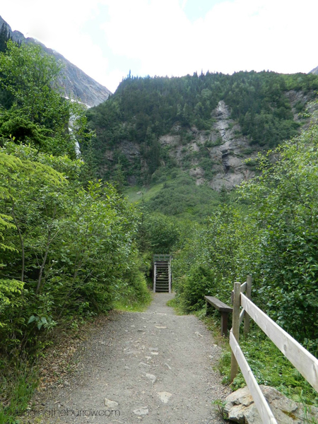 viewing platform and a waterfall