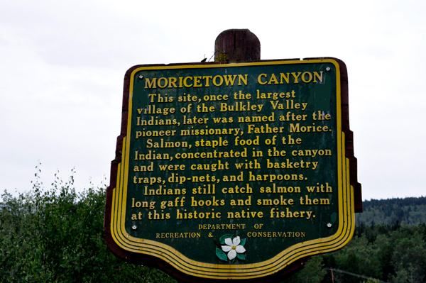 sign about Moricetown
