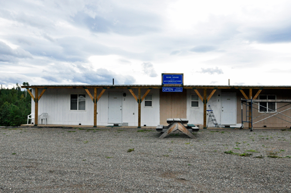 entrance gate to Fort Telkwa Riverfron RV Campground