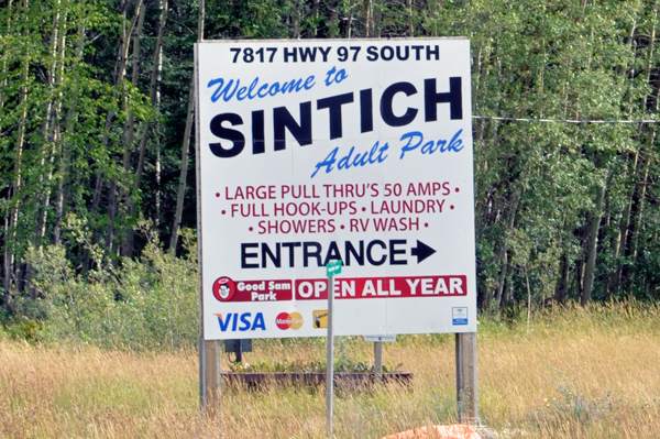 sign: Sintich Adult RV Park