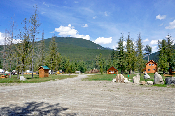 View standing in front of the two RV Gypsies' RV