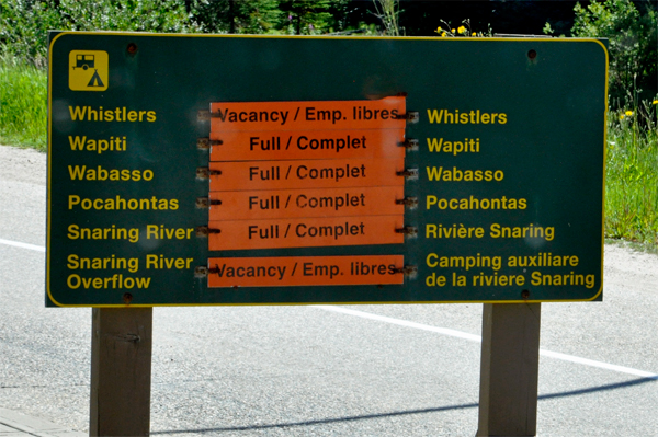 campgrounds full sign