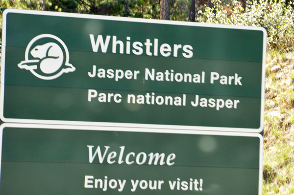 Whistelers campground sign