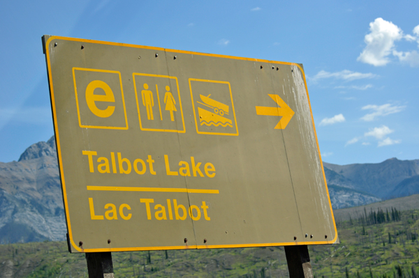 sign: Talbot Lake