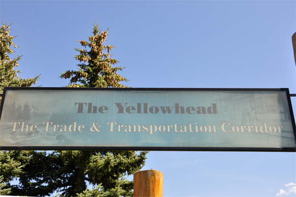 Yellowhead corridor sign