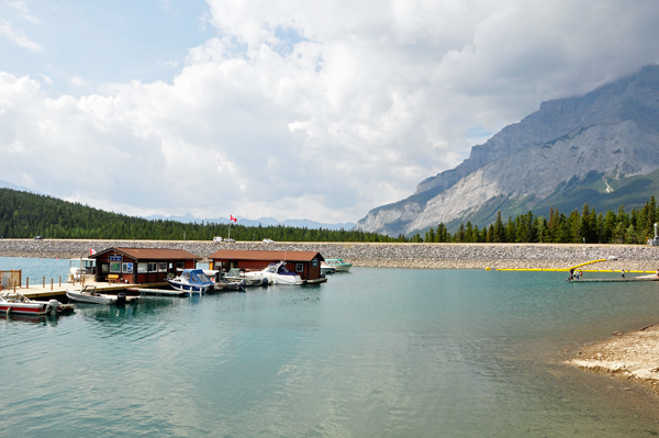 Lake Minnewanka and boat dock