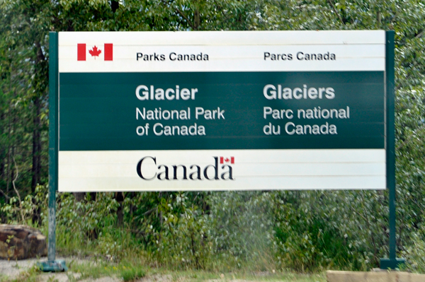 sign: Glacier National Park of Canada