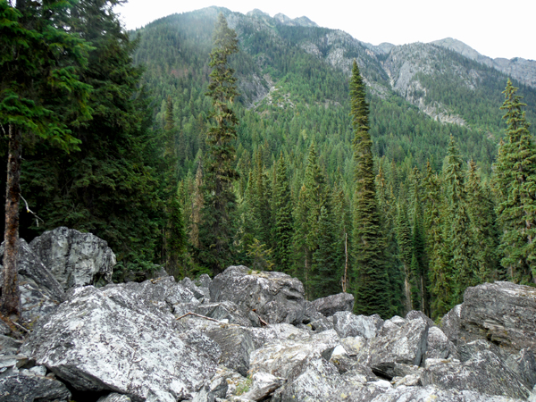 Big boulders on the Rock Garden trail