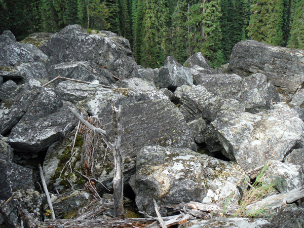 Big boulders on the Rock Garden trail