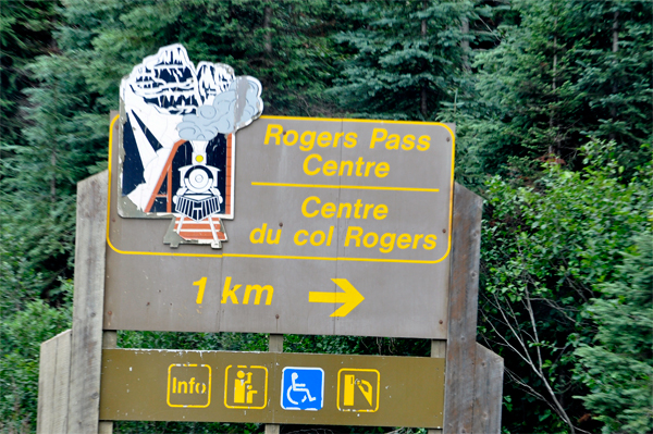 sign: Rogers Pass Centre