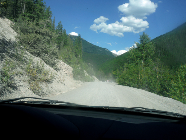 the road to Lussier Hot Springs
