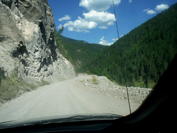 the road to Lussier Hot Springs