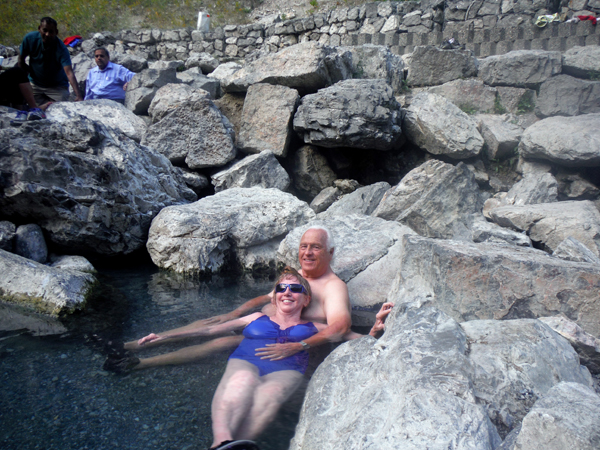 the two RV Gypsies at Lussier Hot Springs