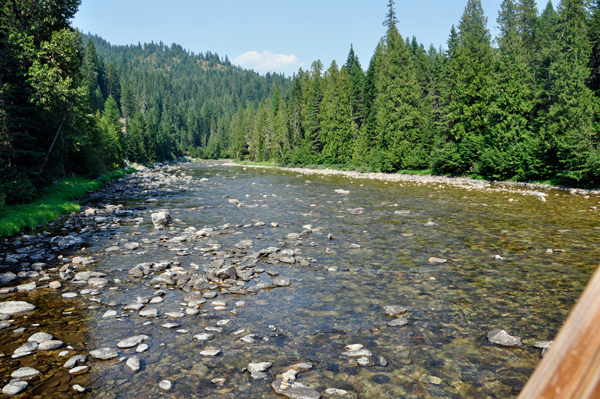 view from the suspension bridge