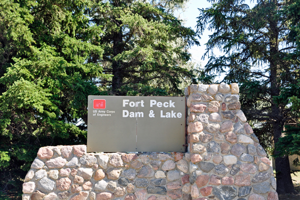 Sign: Fort Peck Dam and Lake