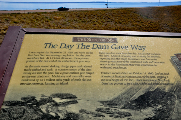 sign about the dam break