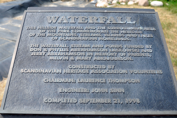 waterfall plaque