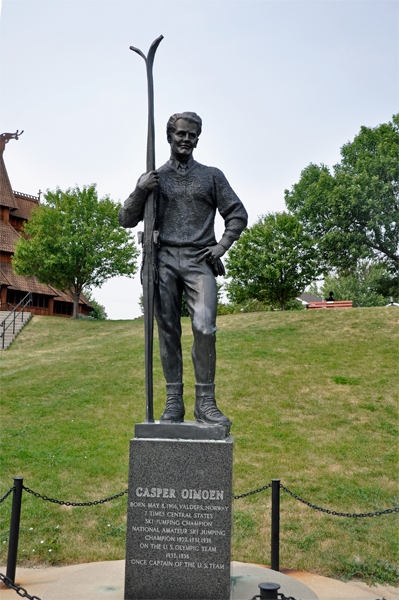 Norwegian-born Casper Oimoen statue