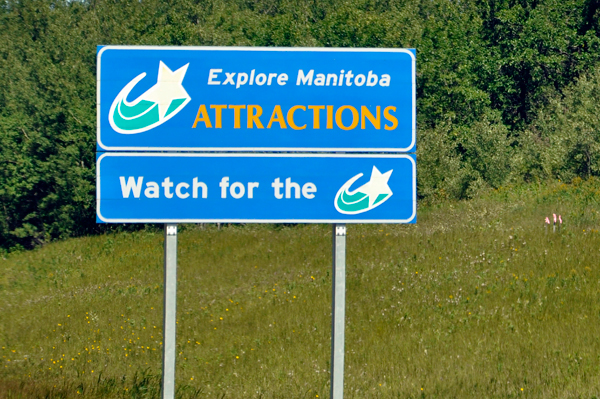 Explore Manitoba sign