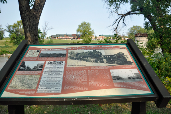 sign about the local Communities, and the Region's railways.