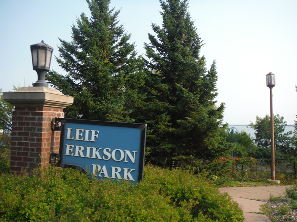 sign: Leif Erikson Park