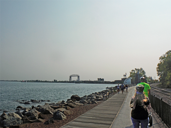 Karen Duquette on her 9th Segway tour, this time in Duluth