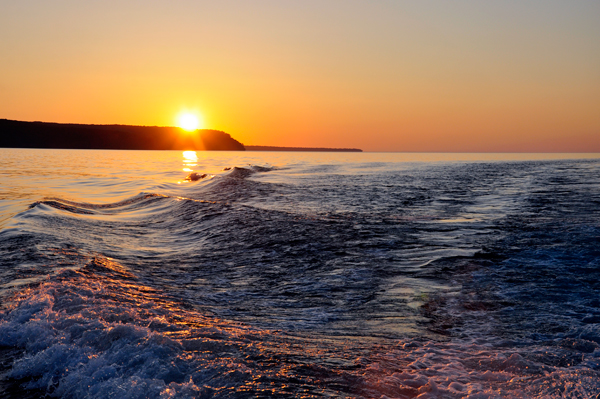 sunset on Lake Superior