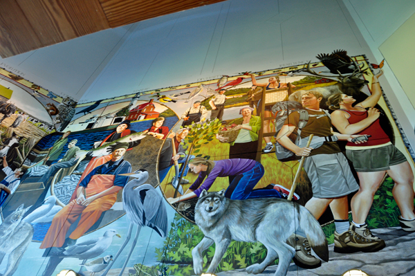 mural in the Visitor Center