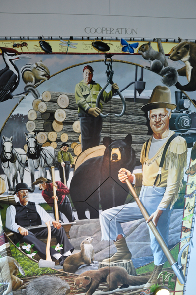 Logging mural